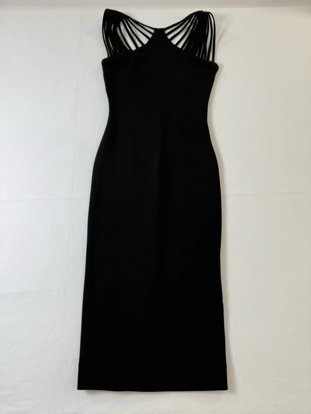Dress the Population Black Strappy Midi “Gwen” Dress - Picture 2 of 7